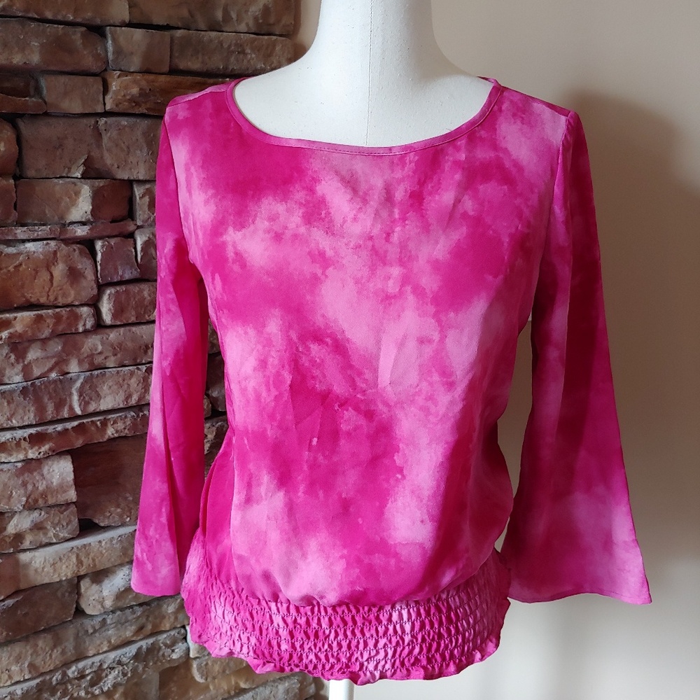 Michael Kors stunning hot pink summer blouse